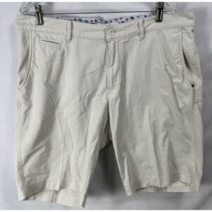 BRAX‎ Bari Men's 38 X 10 Waist 100% Cotton Chino Shorts Beige / Tan Flaw